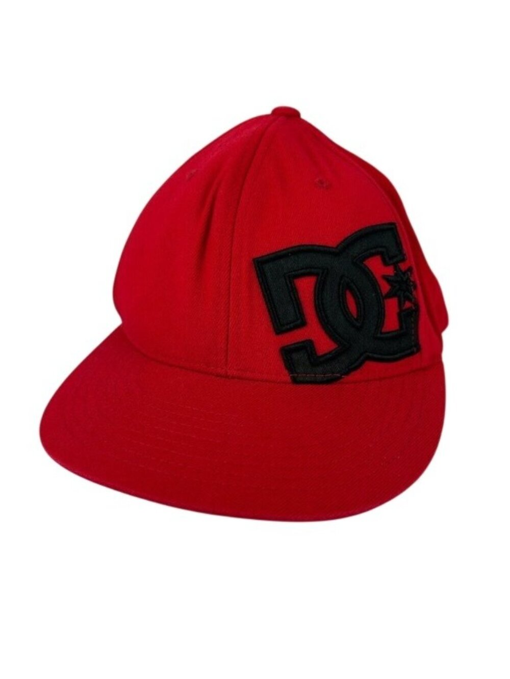 DC Red & Black Logo Hat Sz Lg/XL Flex Fit